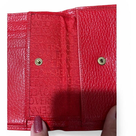 Auth Versace Elegant Red Leather Wallet Set key holder and wallet - Picture 6 of 9